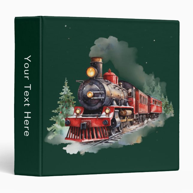 Classeur Train de Noël (Devant/Côté)