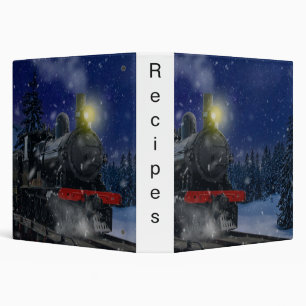 Classeur Train de Noël dans la neige