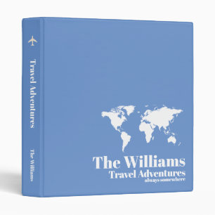 Classeur Travel Adventures WorldWide Moderne cornflower ble