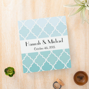 Classeur Treillis Bleu, Ombre, Quatrefeuille, Mariage