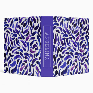 Classeur Trendy Blue & Purple Brush Stroke