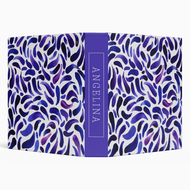 Classeur Trendy Blue & Purple Brush Stroke (Arrière-plan)