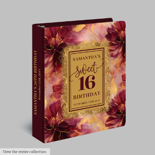 Classeur Trendy Blush Bourgogne Gold Sweet 16 Keepsaké