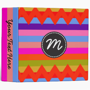 Classeur Trendy Colorful Chevron Stripes Motif #9