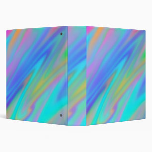 Classeur Trendy luxe vert bleu violet faux holographique