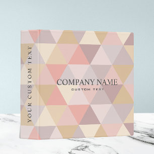 Classeur Triangle aquarelle rose crème mauve gris jaune  