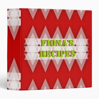 Classeur triangles Abstraits recette rouge, verte, blanche