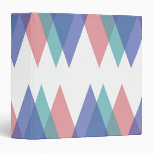 Classeur Triangles bleu et corail