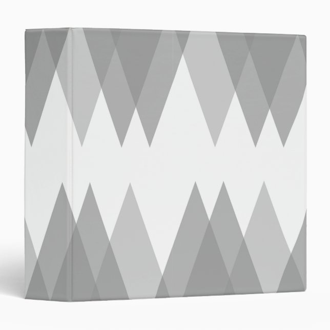 Classeur Triangles gris (Devant/Côté)