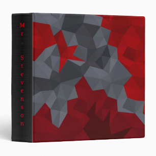 Classeur Triangles gris, rouges disposés de manière aléatoi