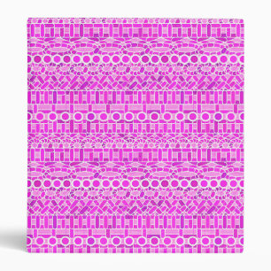 Classeur Tribal Batik - nuances d'orchidée et de violette