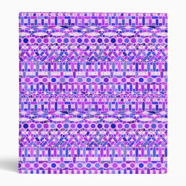 Classeur Tribal Batik - nuances violet violet violet (Devant)