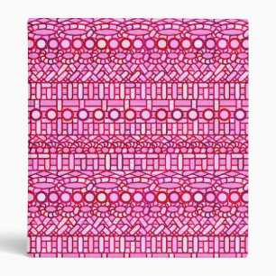Classeur Tribal Batik - tons rose et bordeaux