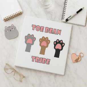 Classeur Tribu Empreinte de Patte de Chat Gris Brun Noir Pa