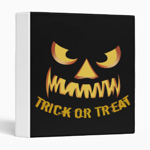 Classeur Trick or Treat avec visage de citrouille