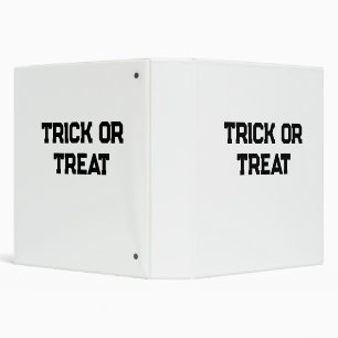 Classeur Trick ou. Traiter Halloween éffrayant noir simple