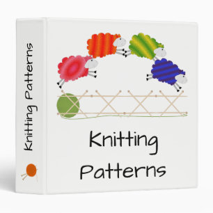 Classeur Tricot coloré Jumping moutons