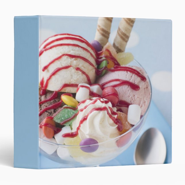 Classeur Trio de crème glacée et de parfait doux (Devant/Côté)