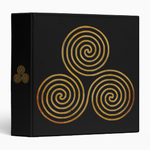 Classeur triple spirale celtique - OneLine d'or antique, no