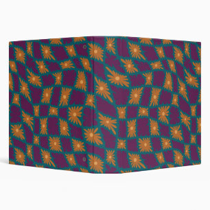 Classeur Trippy super 60s Flower Checks Orange Rose