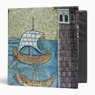 Classeur Trois bateaux entrant dans le port de Ravenne