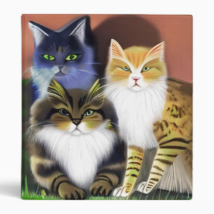Classeur Trois chats avec une attitude