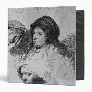 Classeur Trois chefs féminins avec un dormant, 1637