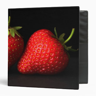Classeur Trois Fraises Sur Noir Rbcnm