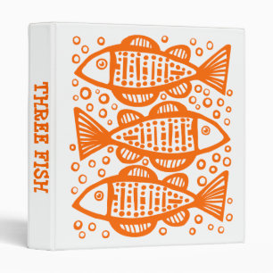 Classeur Trois poissons - (1,0 po) - Orange