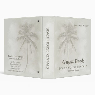 Classeur tropical de plage de livre d'invité de