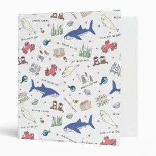 Classeur Trouver Dory Cartoon Motif blanc