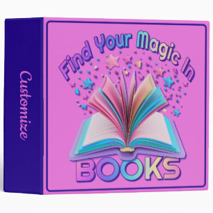 Classeur Trouvez la magie dans les livres rose