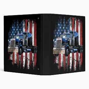 Classeur Trucker American Flag Truck Driver Truck Driver Gi