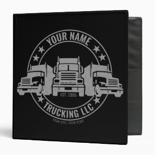 Classeur Trucker personnalisé Big Rig Semi Truck Trucker