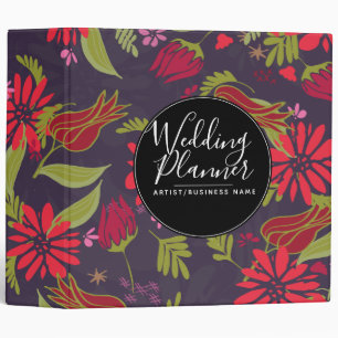 Classeur Tulipe romantique moderne Rose Floral Wedding plan