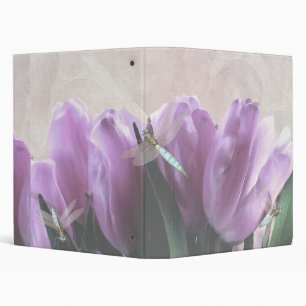 Classeur Tulipes pourpres Dragonflies Aqua 1" Avery Classeu