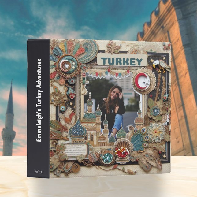 Classeur Turkey Scrapbook AI Generated Custom Photo  (Créateur téléchargé)