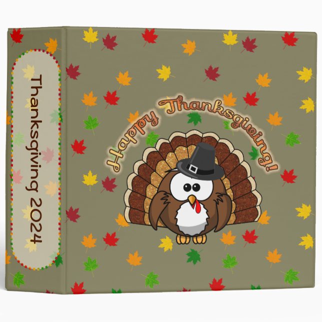 Classeur turkowl de Thanksgiving (Devant/Côté)