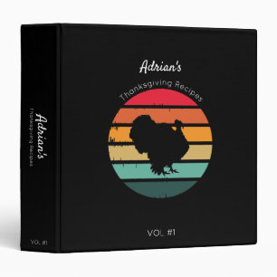 Classeur Turquie Bird déçu Vintage Thanksgiving Recette
