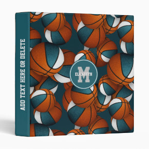 Classeur turquoise blanc de l'école couleurs filles garçons