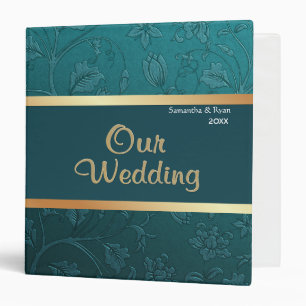 Classeur Turquoise Damask - Notre Mariage