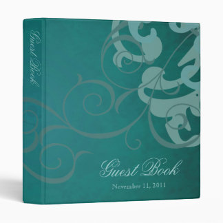 Classeur turquoise de livre d'invité de rouleau