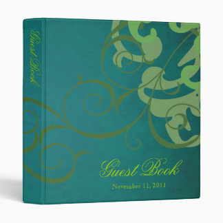 Classeur turquoise de livre d'invité de rouleau