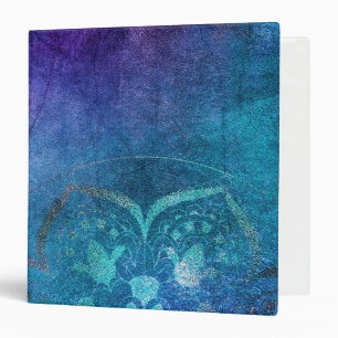 Classeur Turquoise et fleur de Lotus élégante de vert
