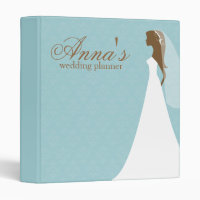 Turquoise Mariage damassé Planner