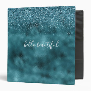Classeur Turquoise Parties scintillant Glitz glam glam pers