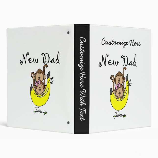 Classeur Twin Boy and Girl New Dad Cadeaux (Arrière-plan)