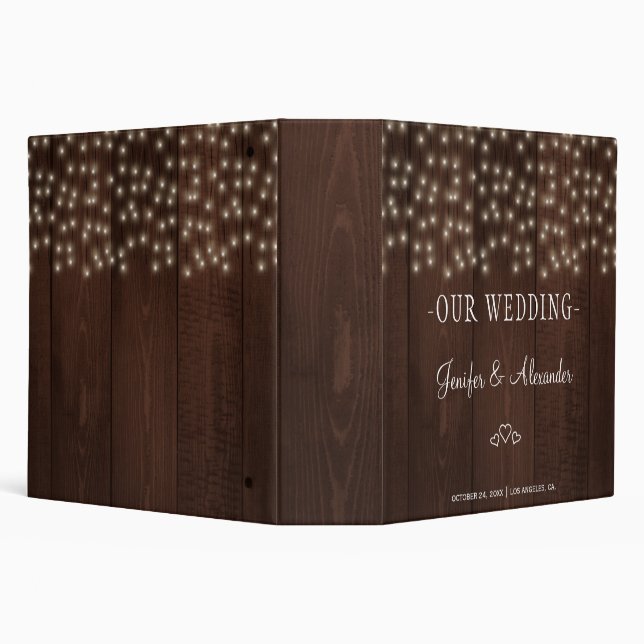 Classeur Twinklights rustique automne grange bois mariage (Arrière-plan)