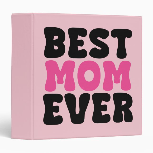 Classeur Typhographie de la meilleure maman jamais (Devant/Côté)