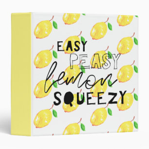 Classeur Typographie aquarelle facile facile citron pressé